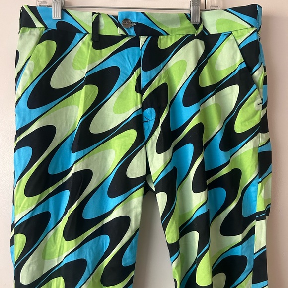 Loudmouth Blue and Green Men’s Pants, 34x30L - Picture 2 of 13